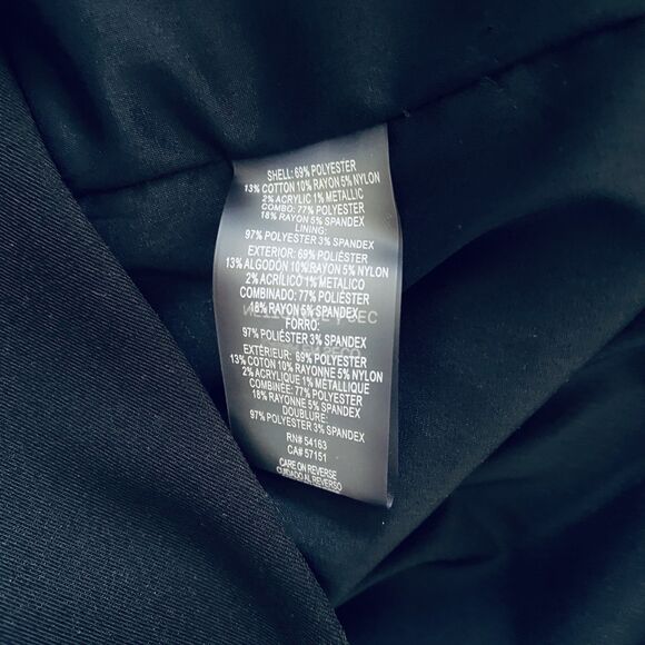 Tommy Hilfiger Blue Black Clueless Button Snap Front Tweed Suit Jacket Blazer 10 - Picture 9 of 11